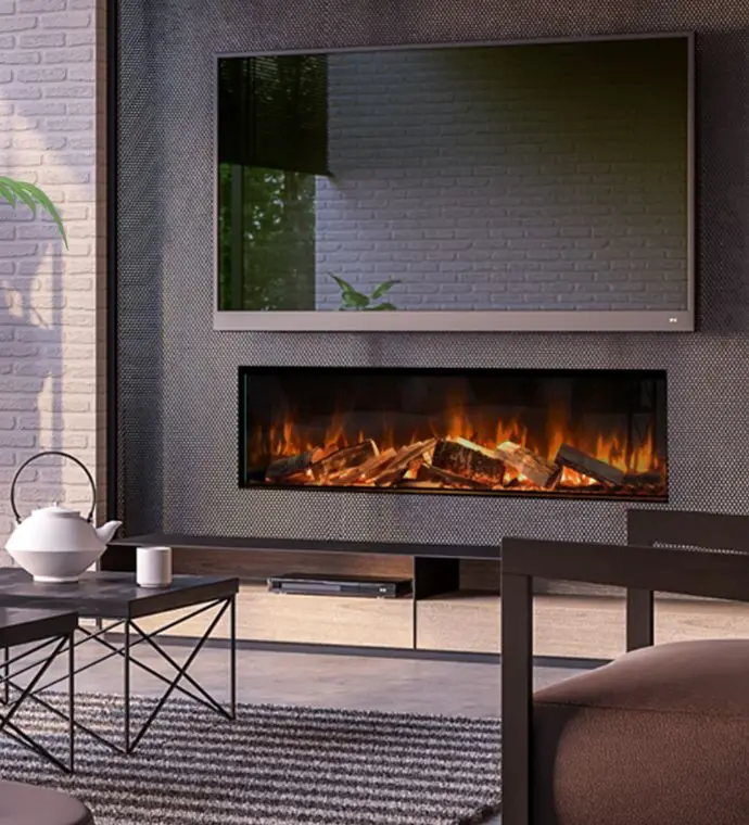 Electric Media Wall Fires